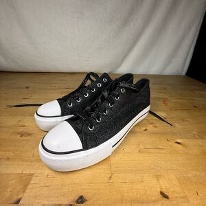 Black Glitter Sneakers Size 9 Olivia Miller